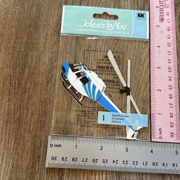 NEW Jolee’s By You Helicopter Dimensional Embellishments Stickers (1 piece) - Picture 1 of 4